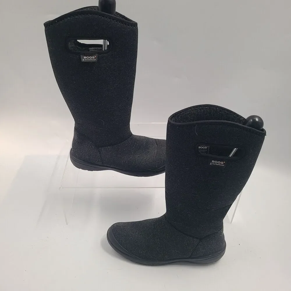 Bogs Charlie Melange Boots Women's 7 Gray Waterproof Insulated Winter Rain Snow